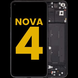 LCD Display mit Rahmen für Huawei Nova 4 (2018) (professionell aufgearbeitet) (Black (Schwarz))