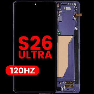 OLED Display mit Rahmen für Samsung Galaxy S26 Ultra 5G (US & International Version) (Aftermarket Plus) (120Hz) (Cobalt Violet)