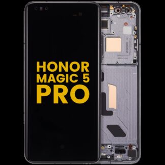 OLED Display mit Rahmen für Honor Magic 5 Pro (professionell aufgearbeitet) (Black (Schwarz))