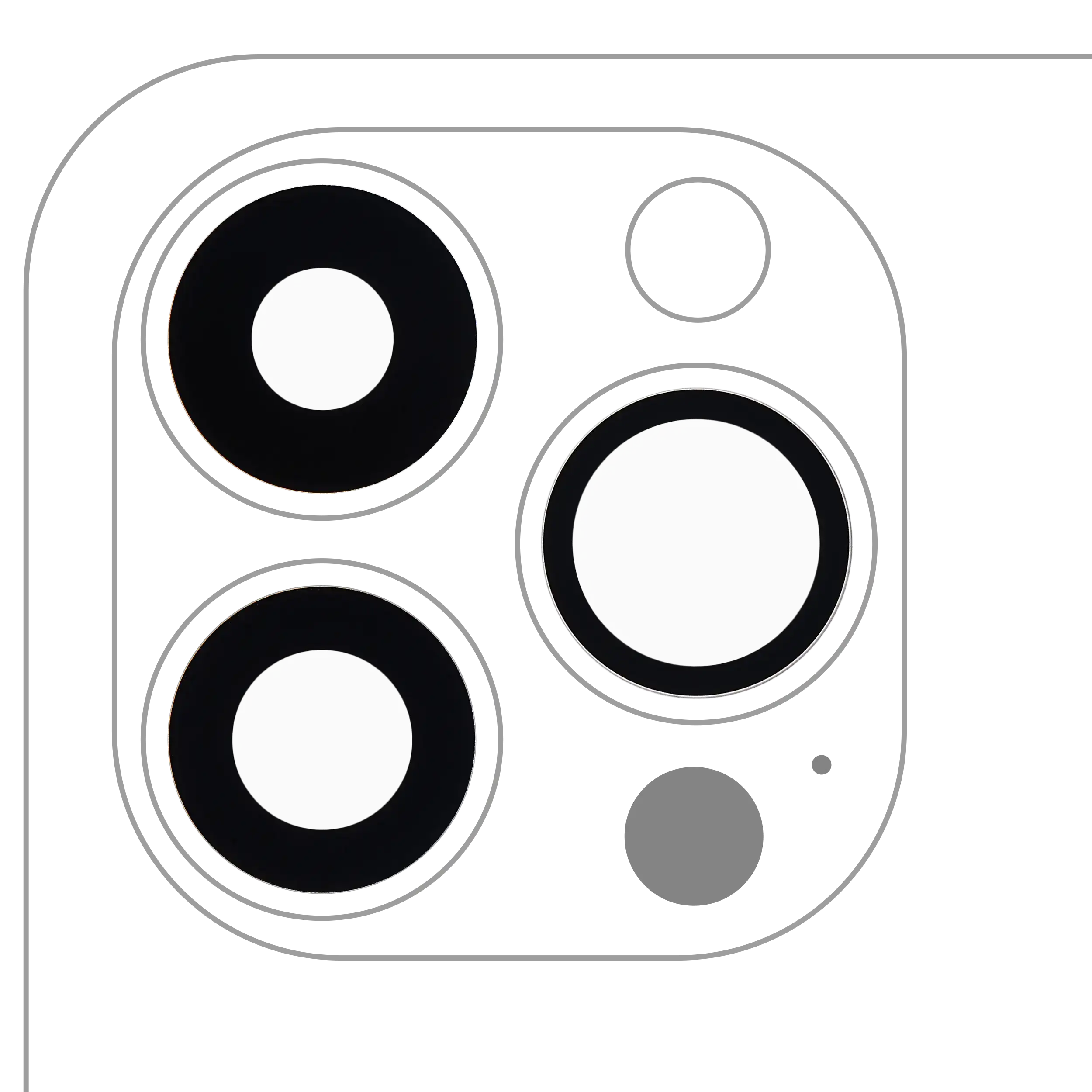 Rückkamera-Blendenring einzeln für iPhone 13 Pro / 13 Pro Max (3-teiliges Set) (Silver (Silber)) (10er-Pack) – Bild 2