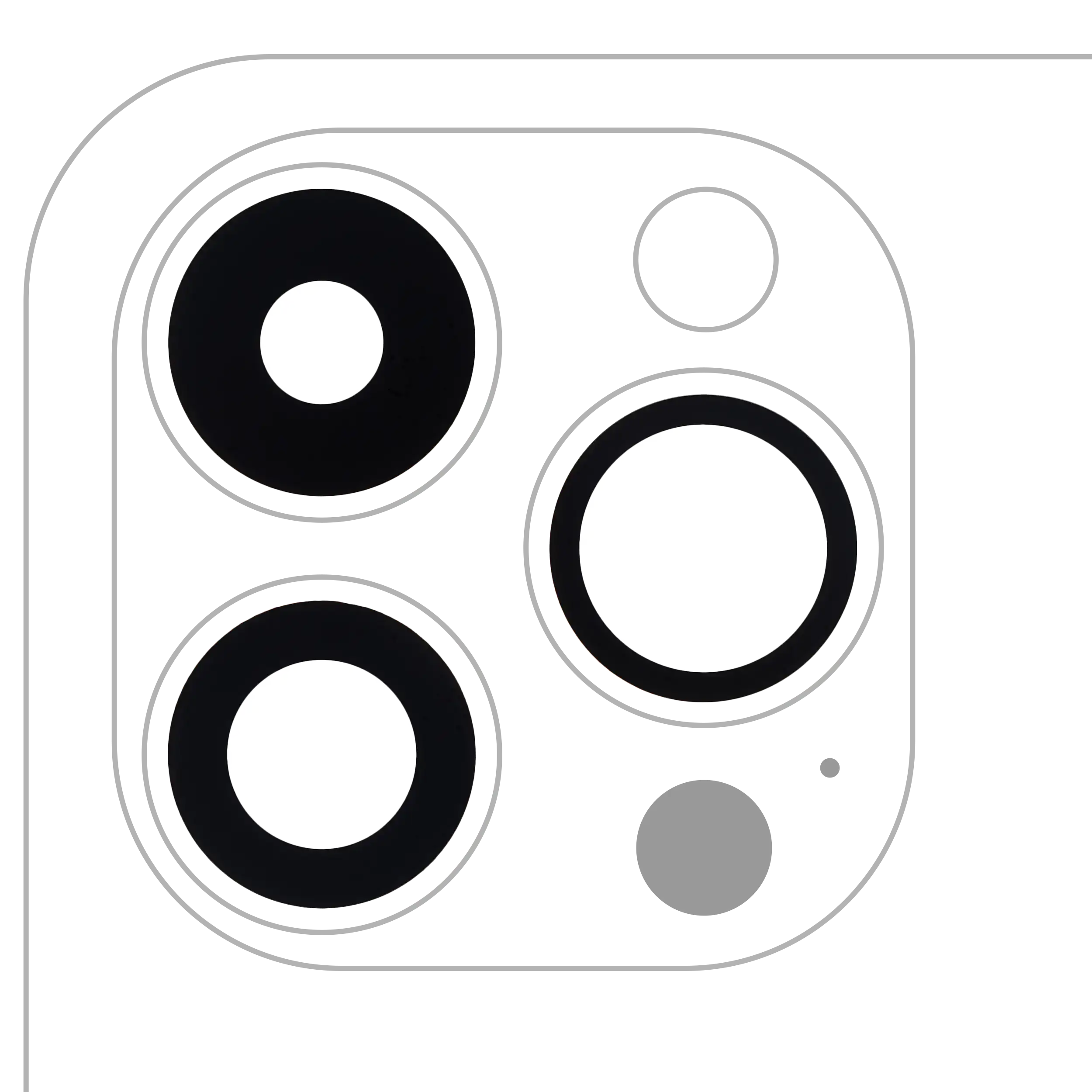 Rückkamera-Blendenring einzeln für iPhone 14 Pro / 14 Pro Max (3-teiliges Set) (Gold) (10er-Pack) – Bild 2
