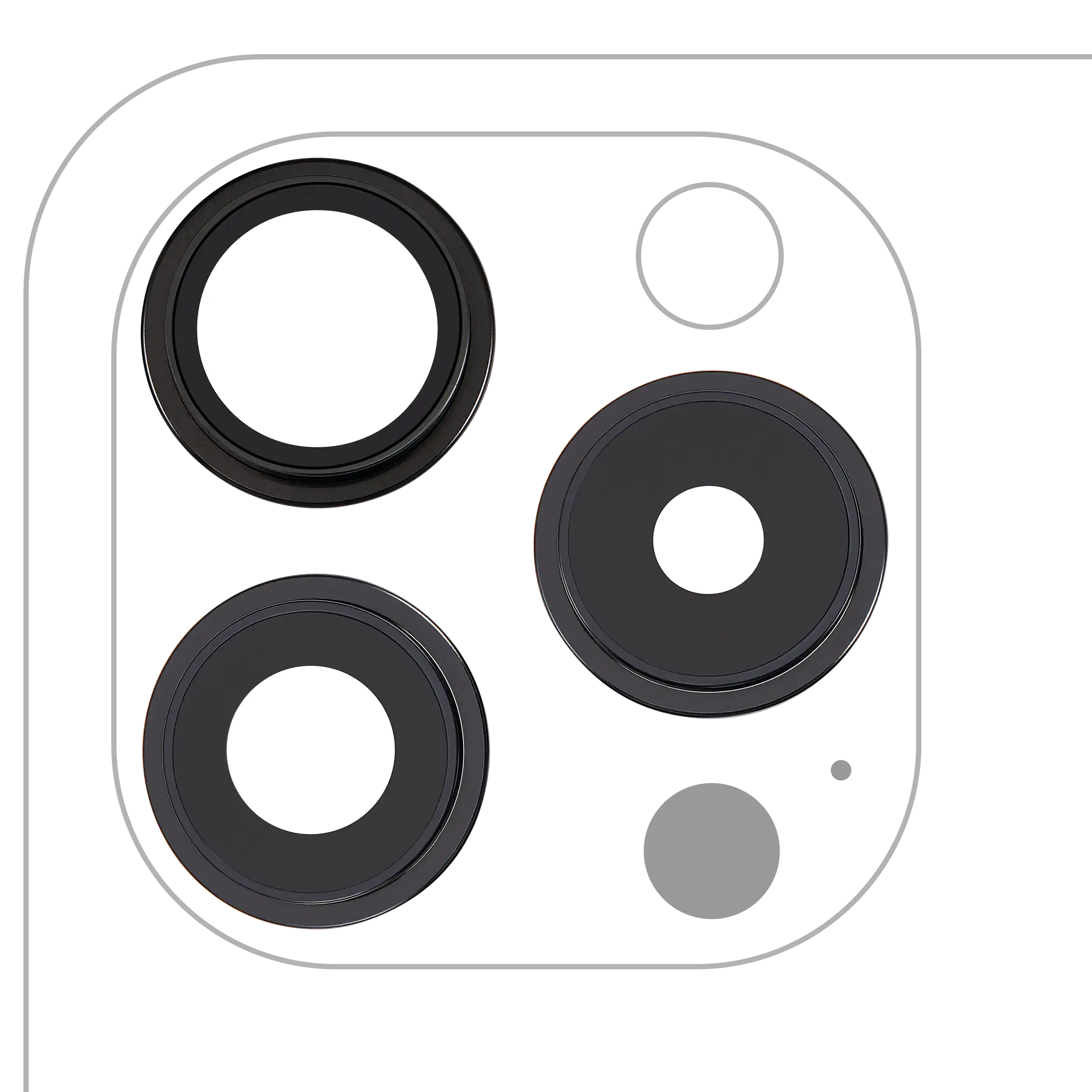 Rückkamera-Blendenring einzeln für iPhone 15 Pro (3-teiliges Set) (Natural Titanium) (10er-Pack) – Bild 4