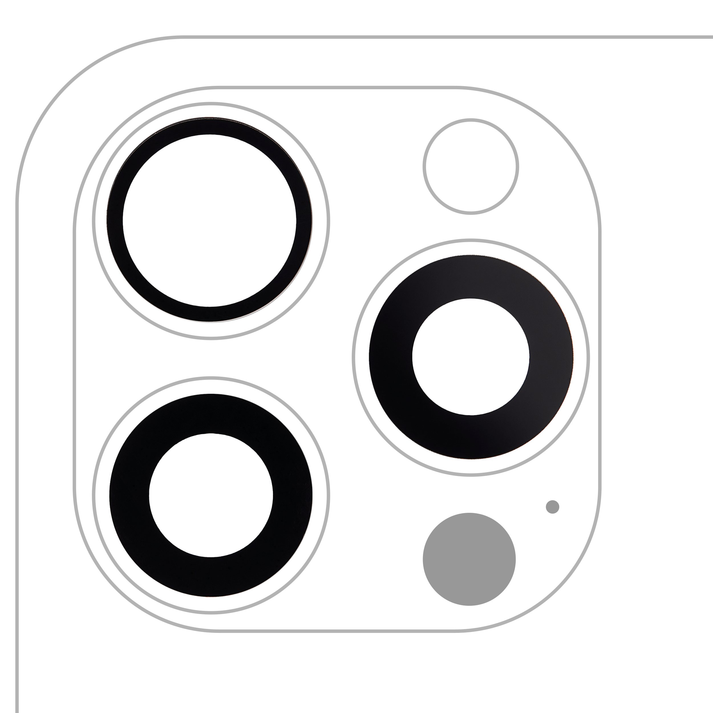 Rückkamera-Blendenring einzeln für iPhone 15 Pro Max (3-teiliges Set) (White Titanium) (10er-Pack) – Bild 3