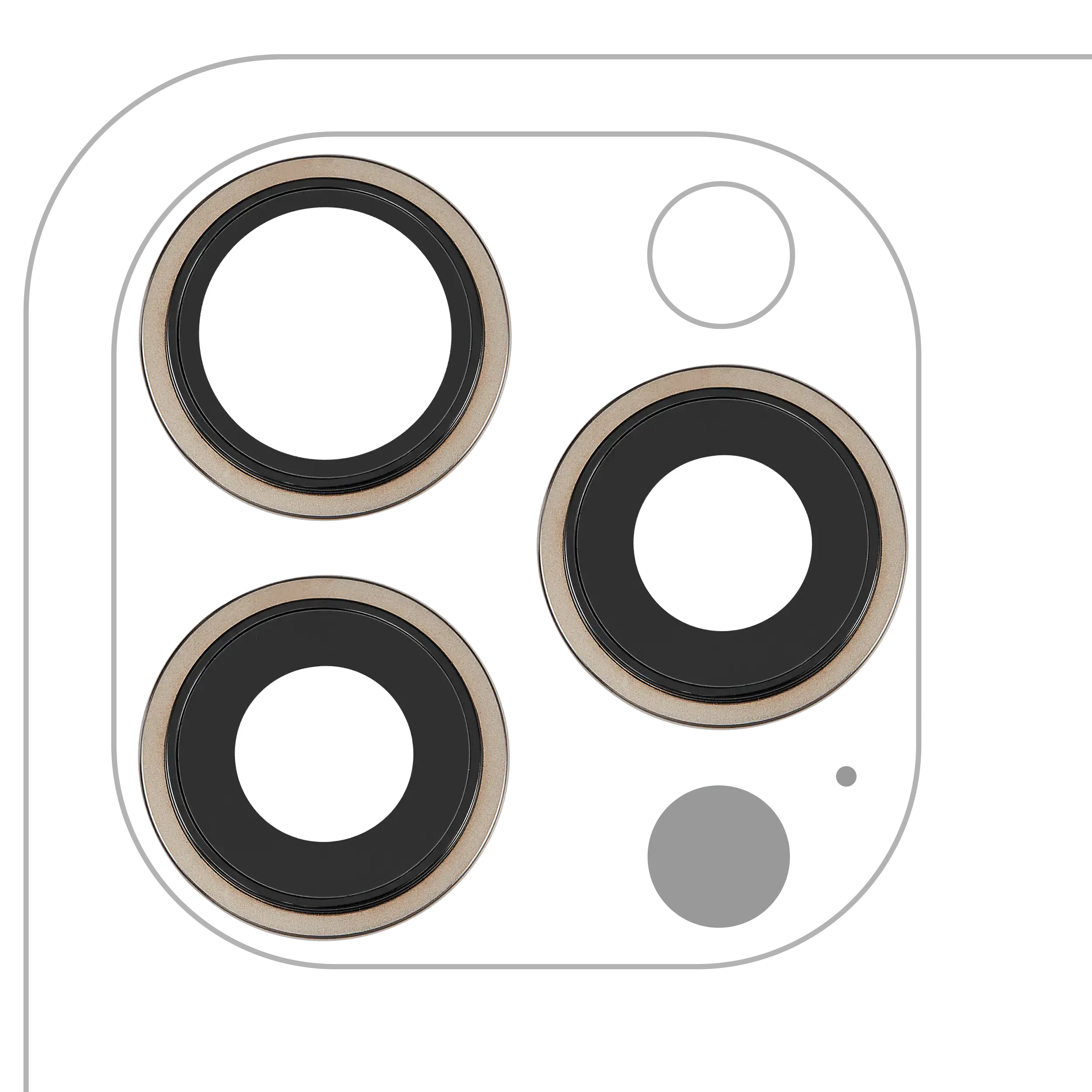 Rückkamera-Blendenring einzeln für iPhone 15 Pro Max (3-teiliges Set) (White Titanium) (10er-Pack) – Bild 4