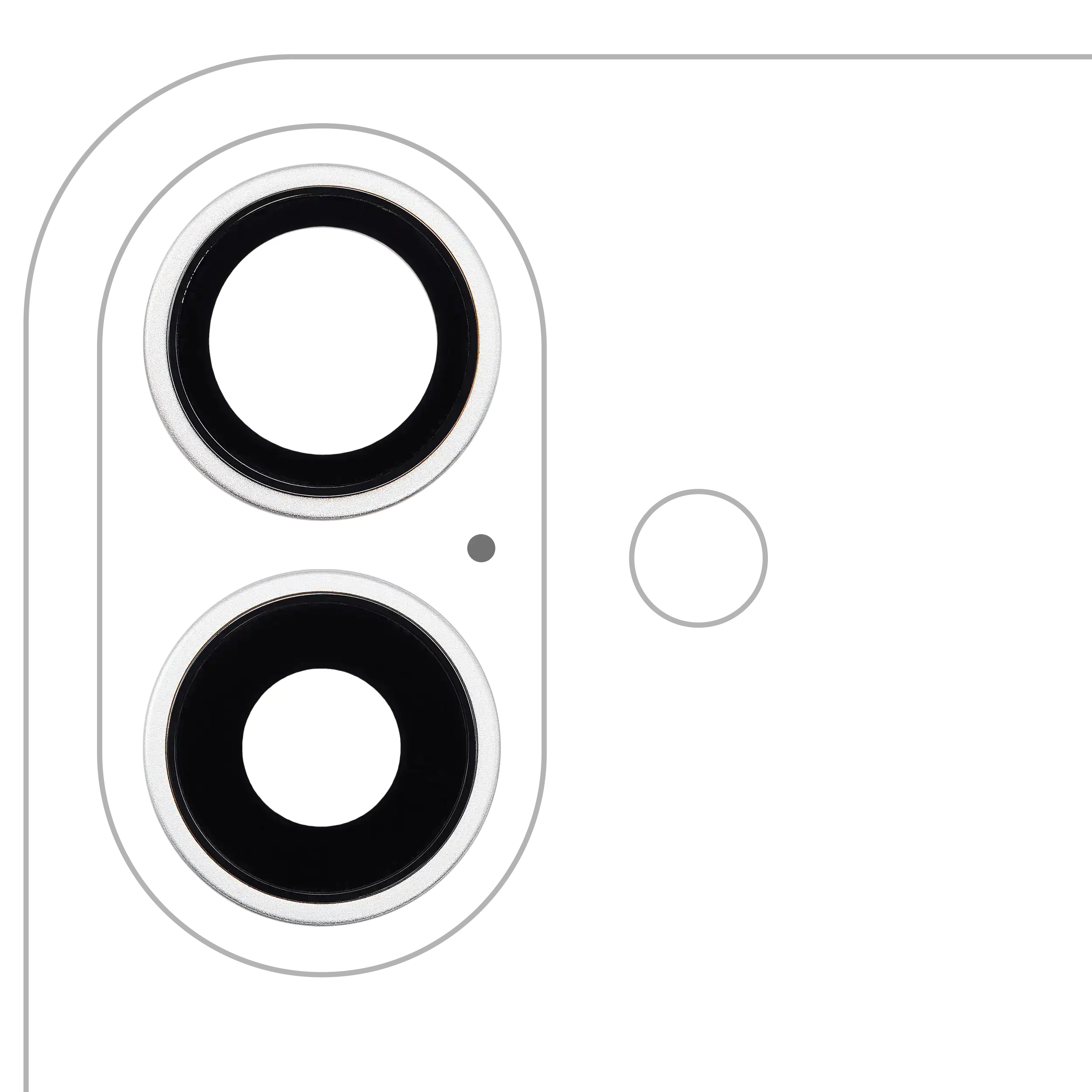 Rückkamera-Blendenring einzeln für iPhone 16 / 16 Plus (2-teiliges Set) (Black (Schwarz)) (10er-Pack) – Bild 3