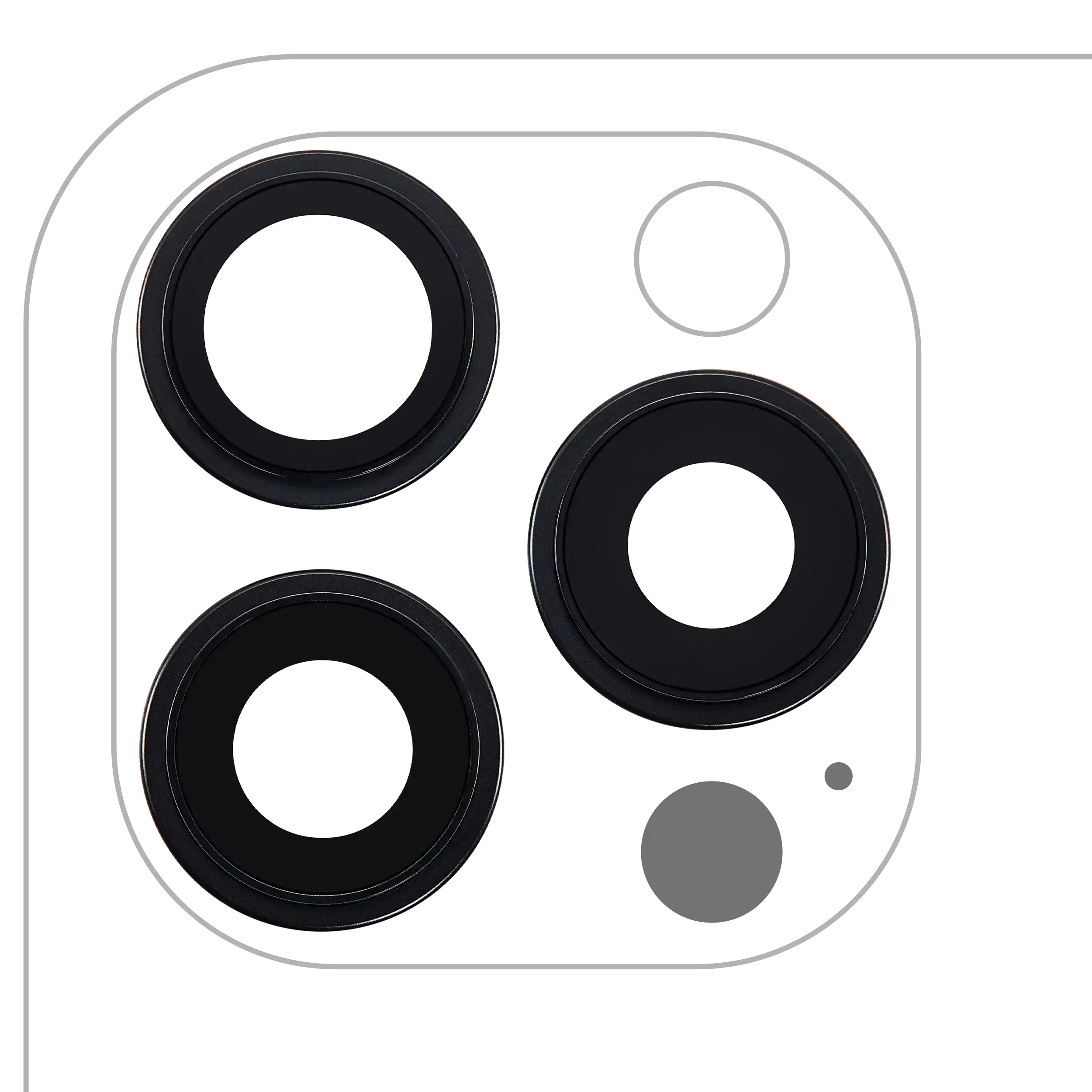 Rückkamera-Blendenring einzeln für iPhone 16 Pro / 16 Pro Max (3-teiliges Set) (Natural Titanium) (10er-Pack) – Bild 3