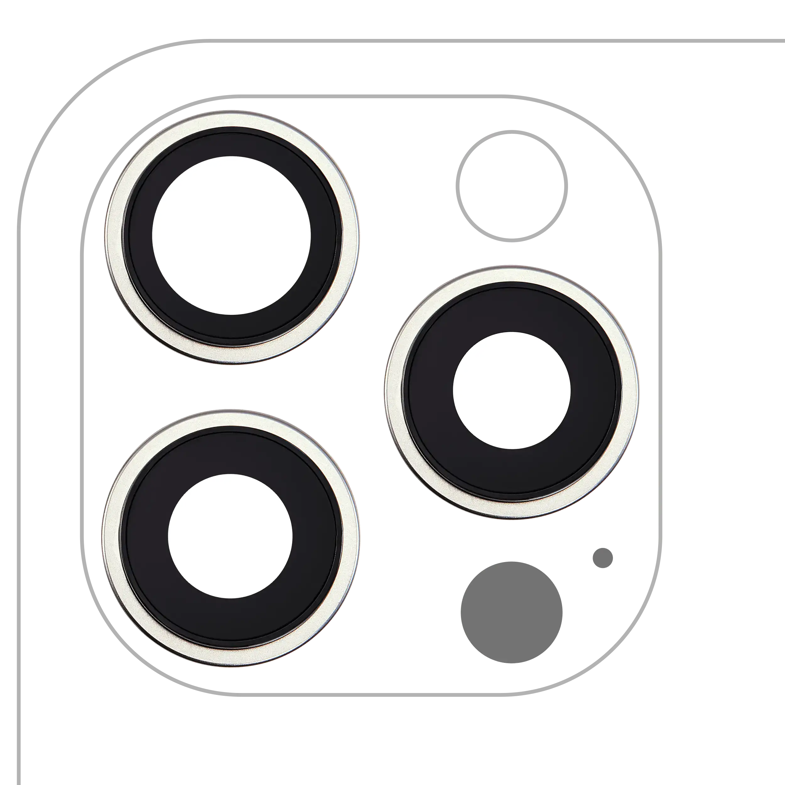 Rückkamera-Blendenring einzeln für iPhone 16 Pro / 16 Pro Max (3-teiliges Set) (Natural Titanium) (10er-Pack) – Bild 5