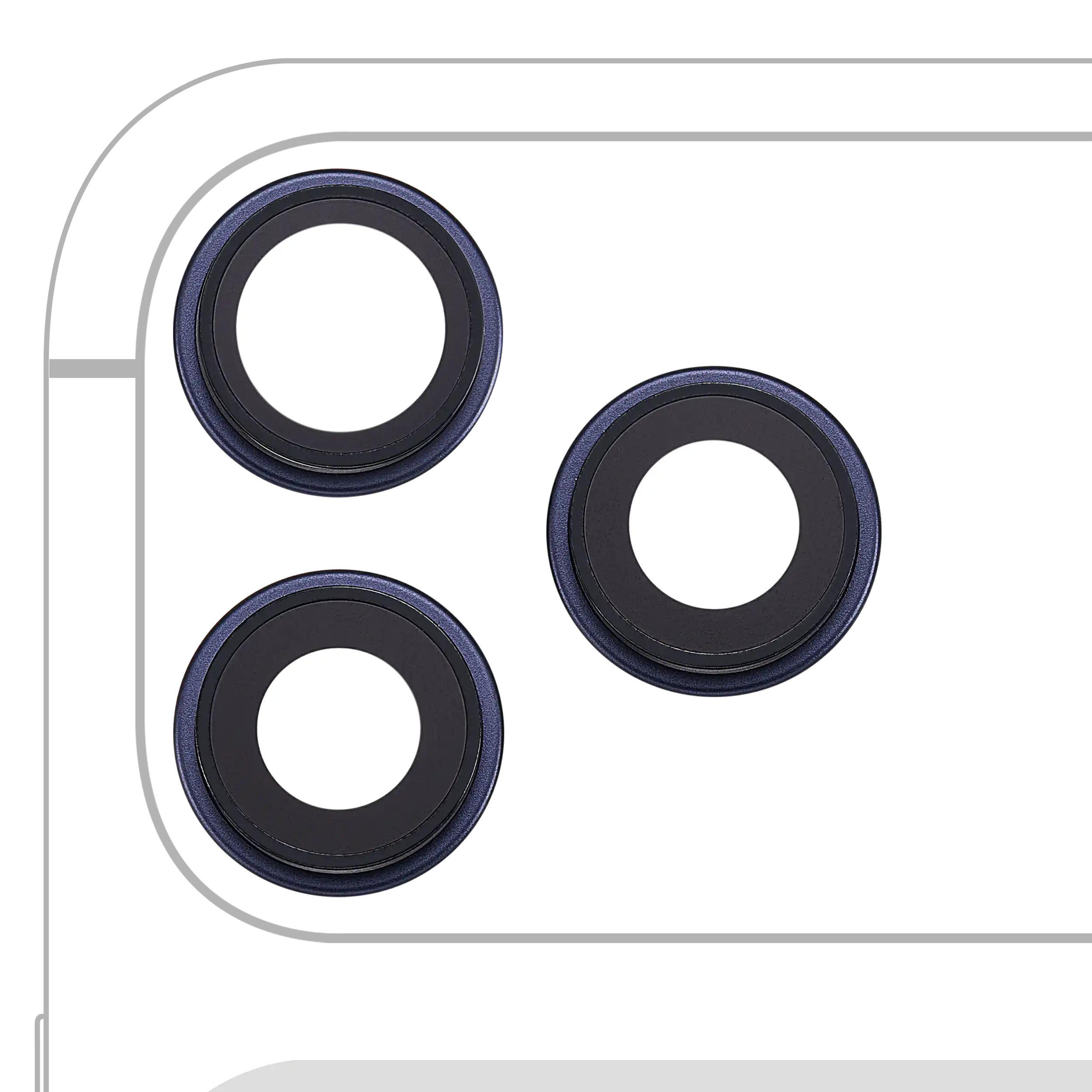 Rückkamera-Blendenring einzeln für iPhone 17 Pro / 17 Pro Max (3-teiliges Set) (Deep Blue) (10er-Pack) – Bild 3