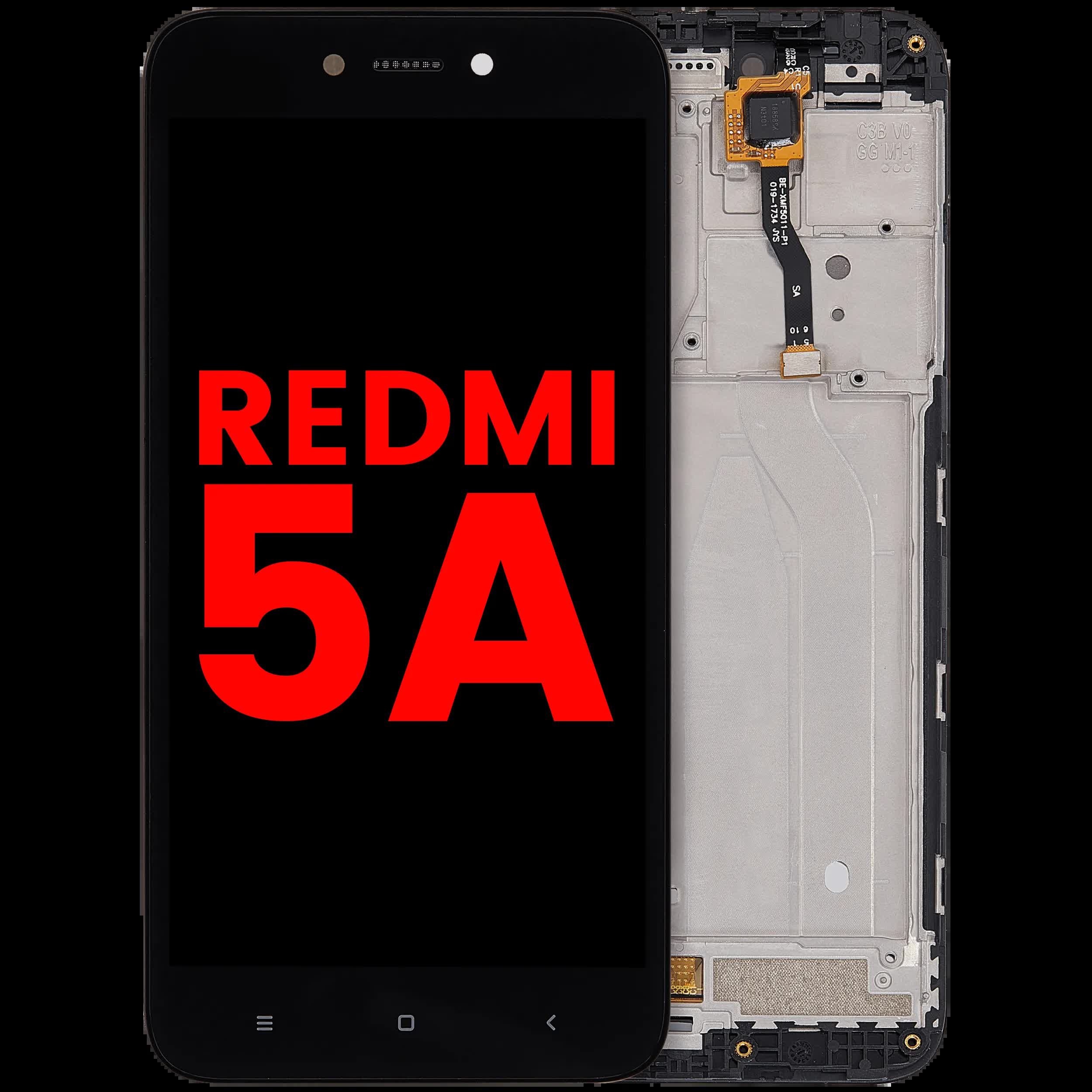 LCD Display mit Rahmen für Xiaomi Redmi 5A (Aftermarket Plus)