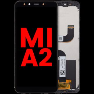 LCD Display mit Rahmen für Xiaomi Mi A2 (Aftermarket Plus) (Black (Schwarz))