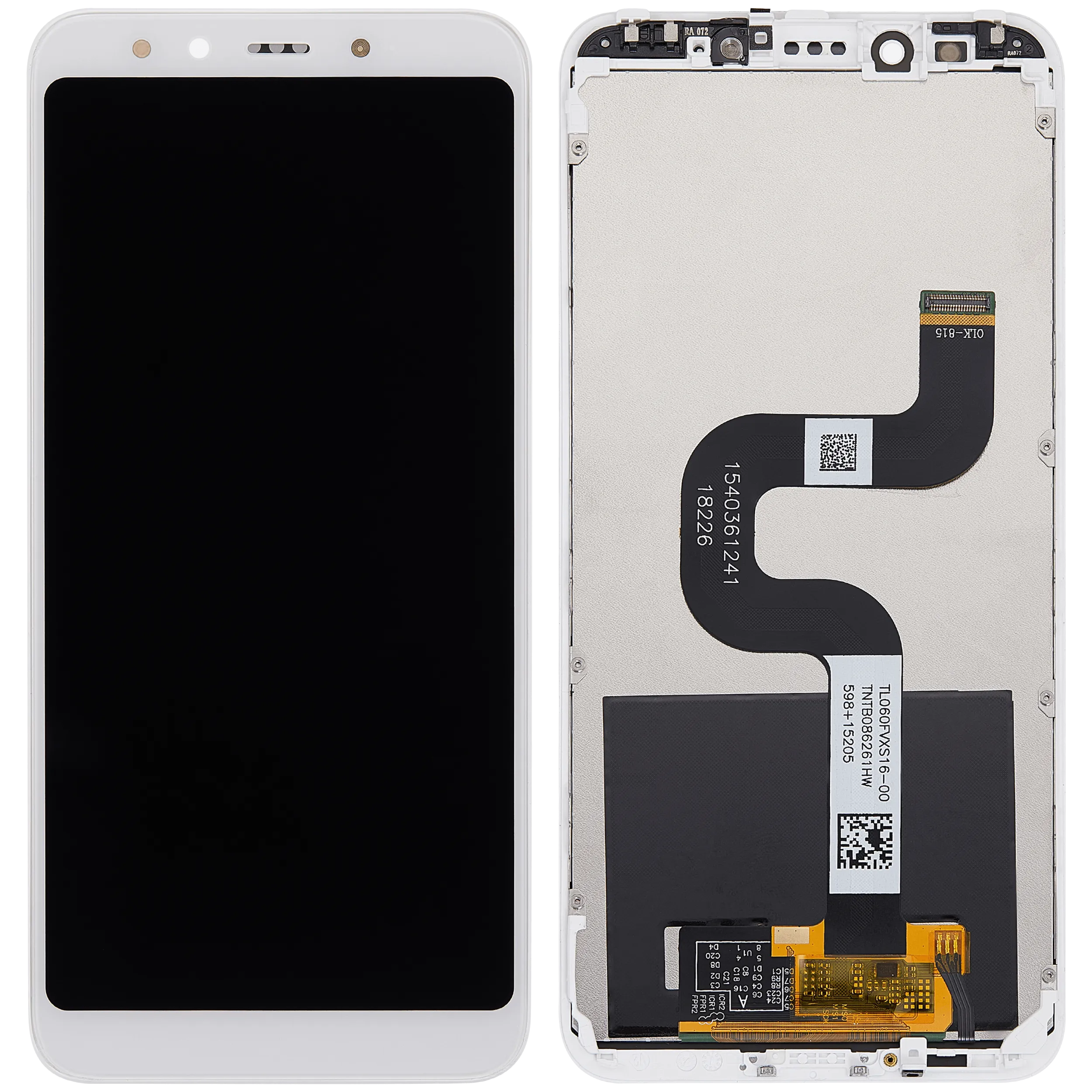 LCD Display mit Rahmen für Xiaomi Mi A2 (Aftermarket Plus) (White (Weiß)) – Bild 3