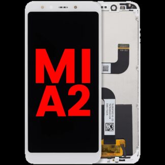 LCD Display mit Rahmen für Xiaomi Mi A2 (Aftermarket Plus) (White (Weiß))