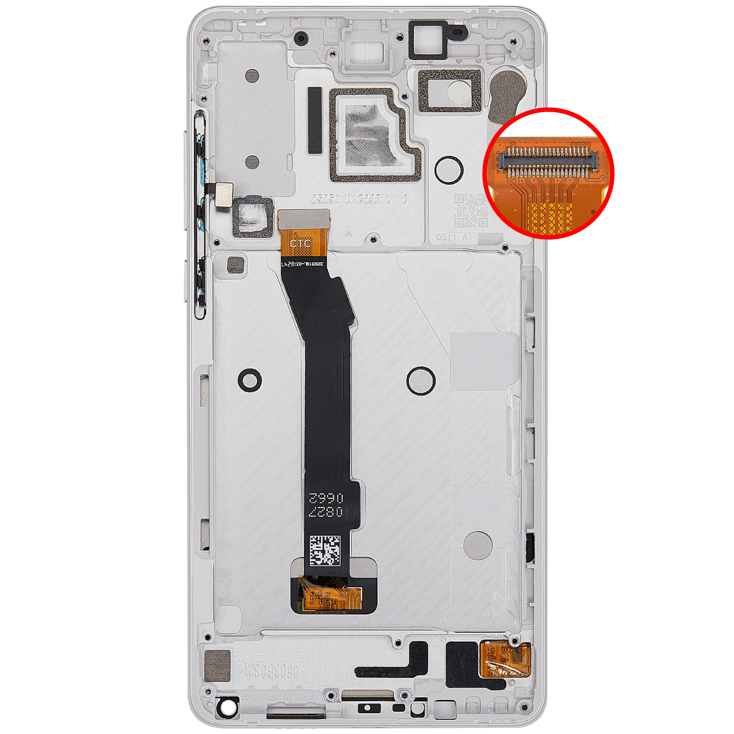LCD Display mit Rahmen für Xiaomi Mi Mix 2S (Aftermarket Plus) (White (Weiß)) – Bild 4