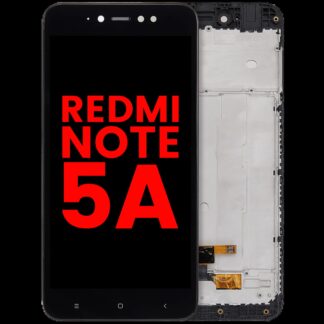 LCD Display mit Rahmen für Xiaomi Redmi Note 5A (Aftermarket Plus) (Black (Schwarz))