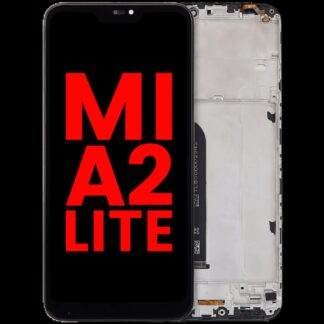LCD Display mit Rahmen für Xiaomi Mi A2 Lite (Aftermarket Plus) (Black (Schwarz))
