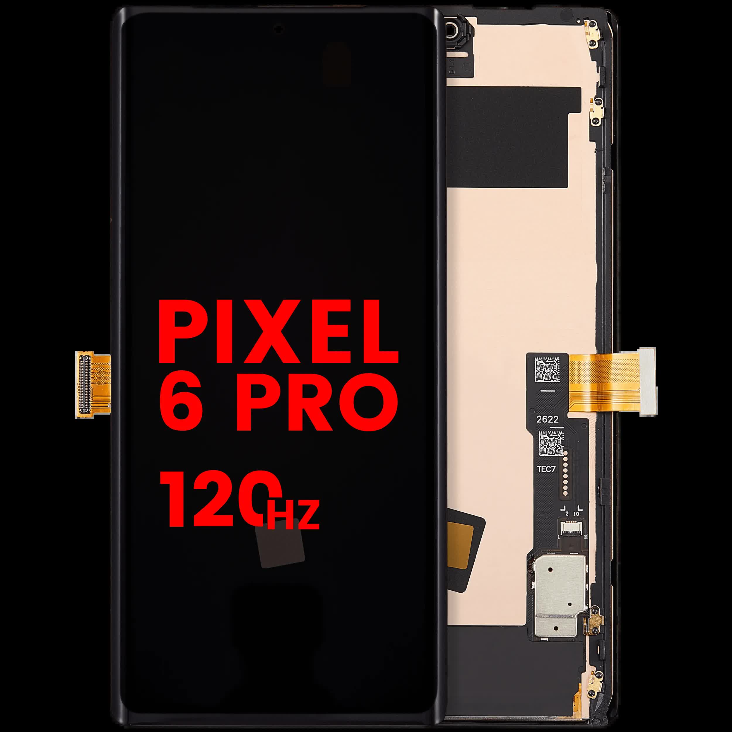 OLED Display mit Rahmen (ohne Fingerprint Sensor) für Google Pixel 6 Pro (Aftermarket Plus / 120HZ)