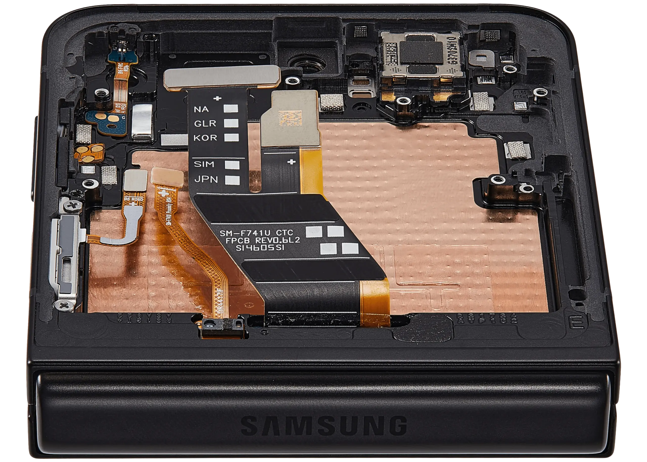 Inner OLED Display mit Rahmen für Samsung Galaxy Z Flip 7 FE 5G (F761) (US & International) (professionell aufgearbeitet) (Black (Schwarz)) – Bild 2