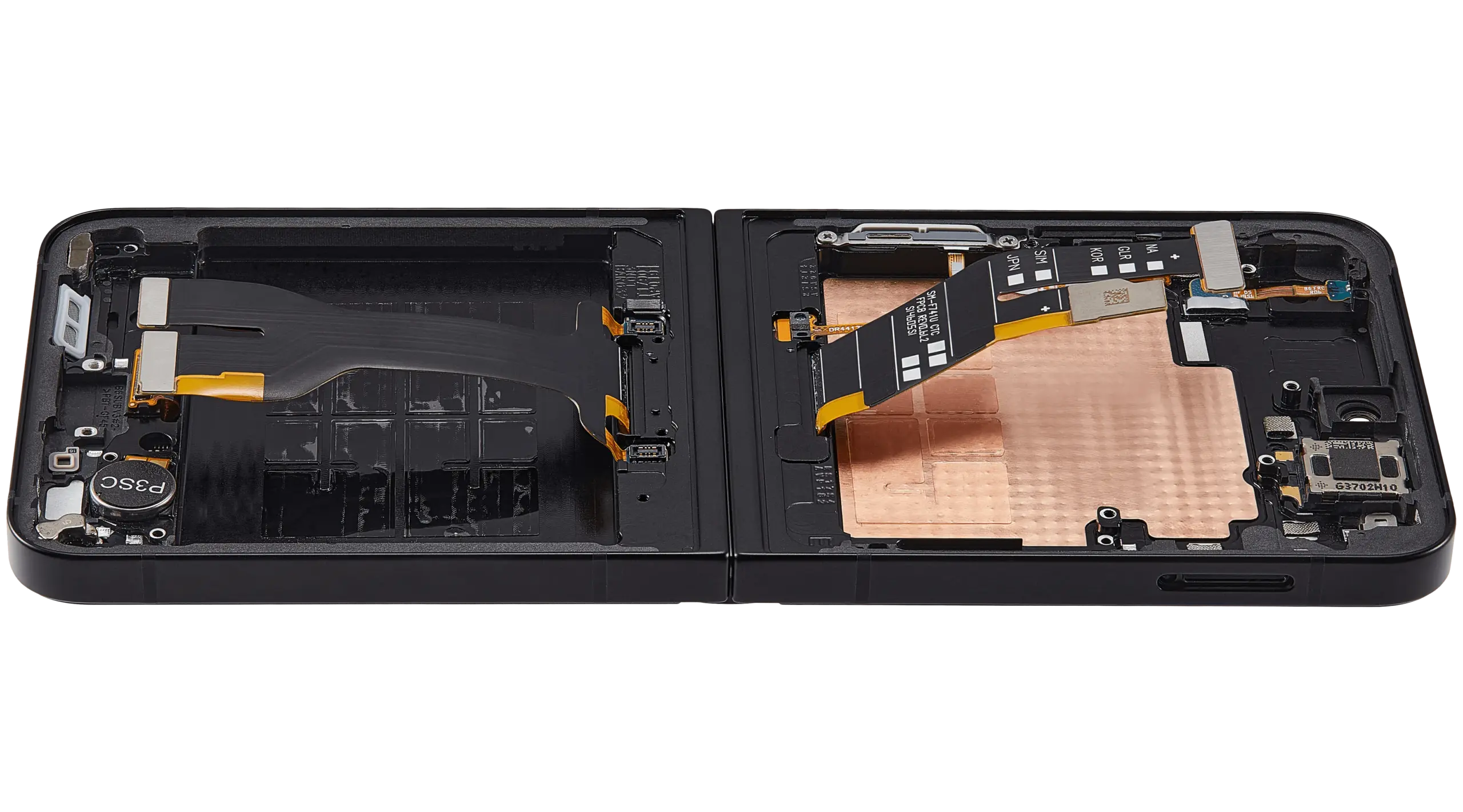 Inner OLED Display mit Rahmen für Samsung Galaxy Z Flip 7 FE 5G (F761) (US & International) (professionell aufgearbeitet) (Black (Schwarz)) – Bild 3