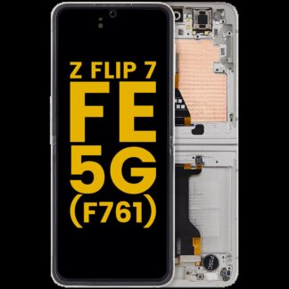 Inner OLED Display mit Rahmen für Samsung Galaxy Z Flip 7 FE 5G (F761) (US & International) (professionell aufgearbeitet) (Silver Shadow)