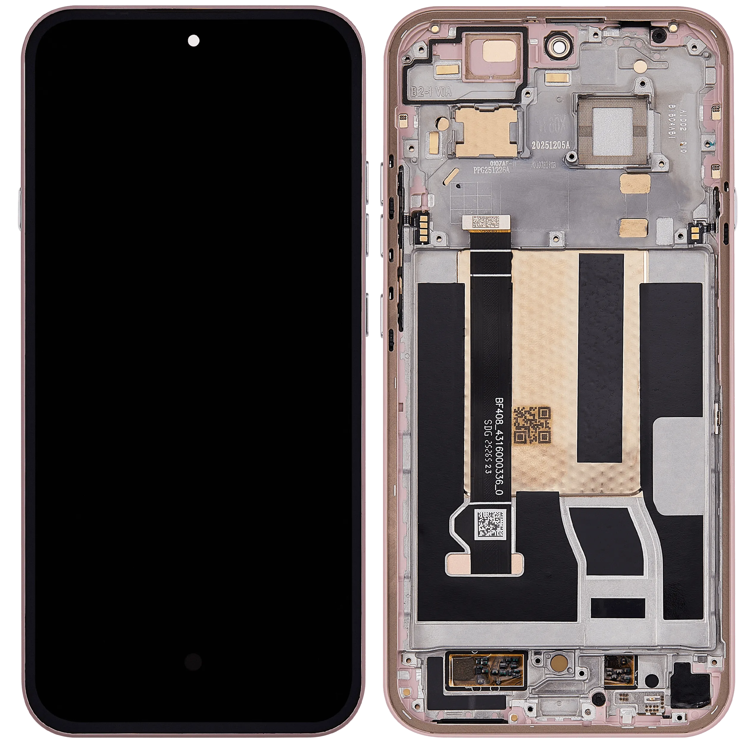 OLED Display mit Rahmen für Nothing Phone (4a) (professionell aufgearbeitet) (Pink (Rosa)) – Bild 2