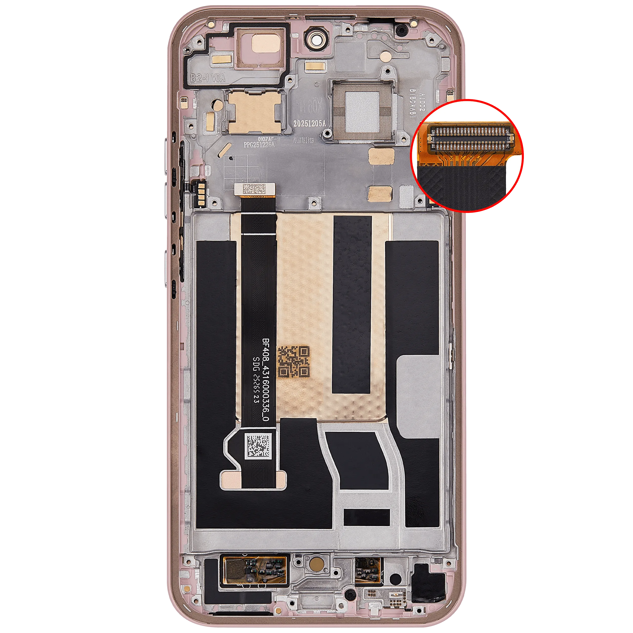 OLED Display mit Rahmen für Nothing Phone (4a) (professionell aufgearbeitet) (Pink (Rosa)) – Bild 4