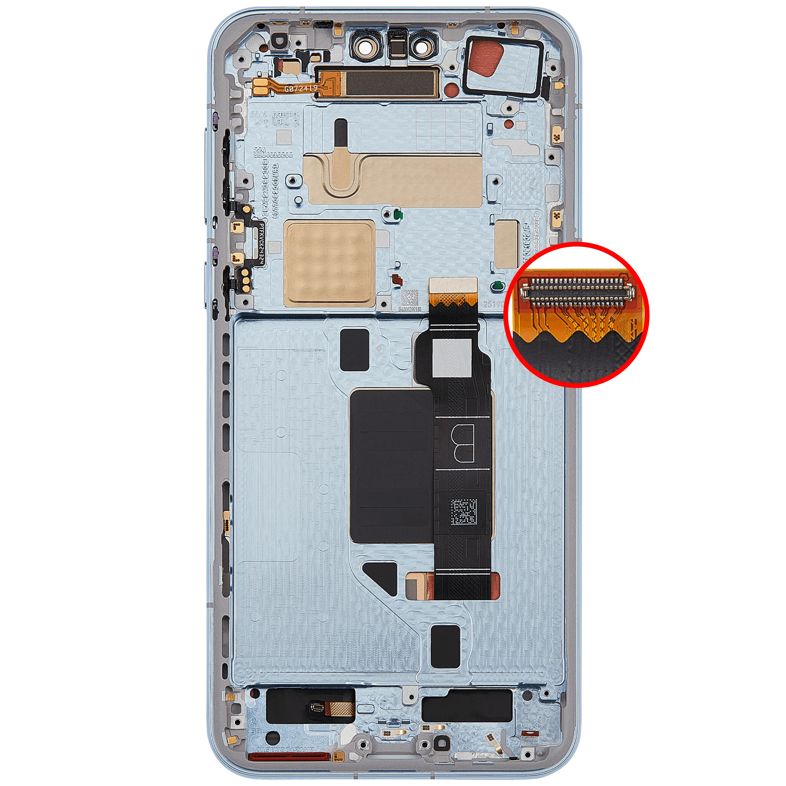 OLED Display mit Rahmen für Honor Magic 7 Pro (professionell aufgearbeitet) (Breeze Blue) – Bild 3