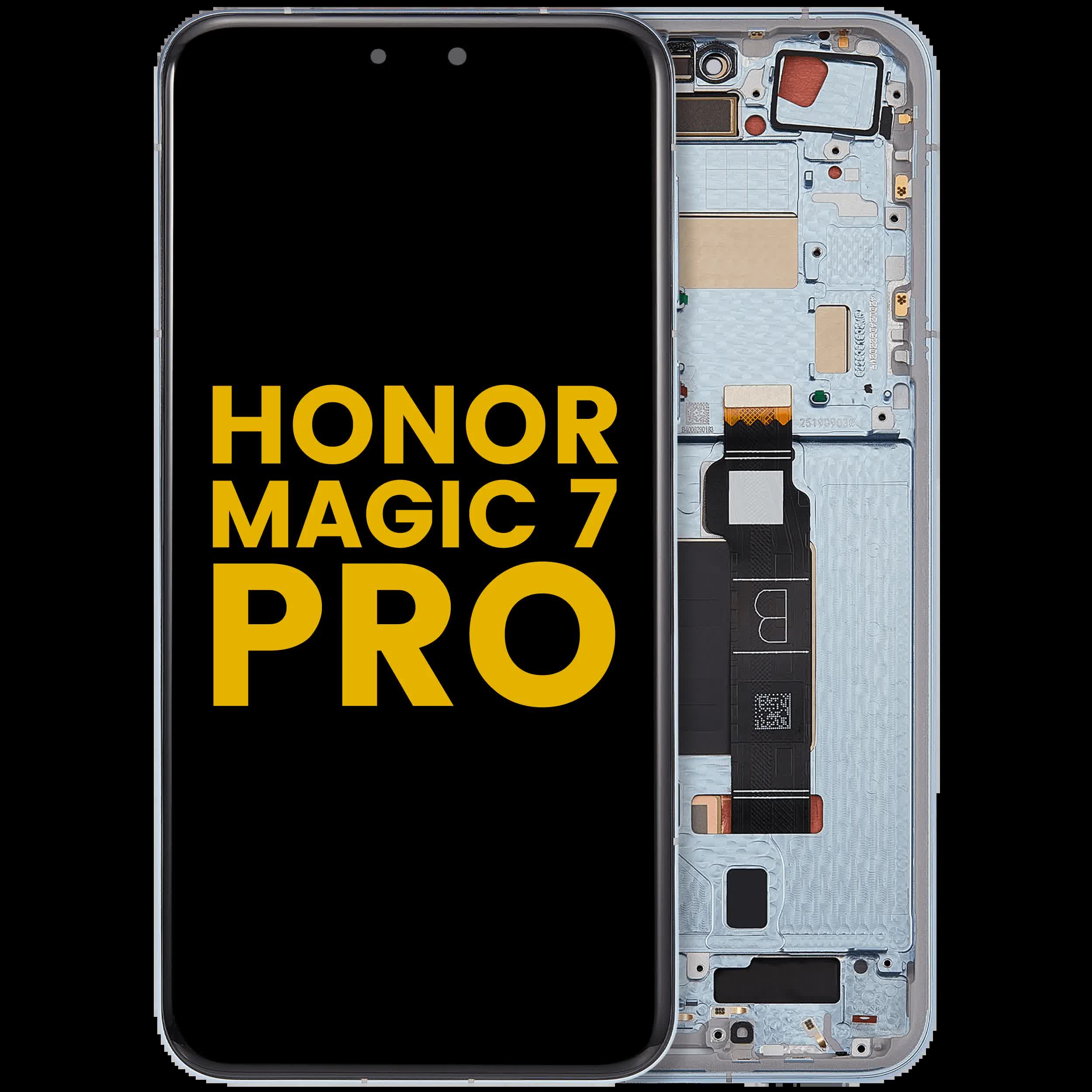 OLED Display mit Rahmen für Honor Magic 7 Pro (professionell aufgearbeitet) (Breeze Blue)