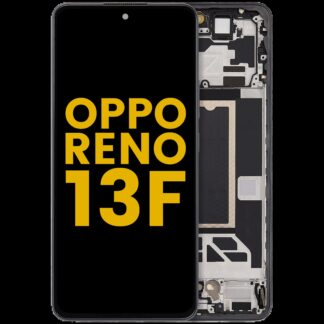 OLED Display mit Rahmen für Oppo Reno13 F 4G / 5G (professionell aufgearbeitet) (Graphite Grey)
