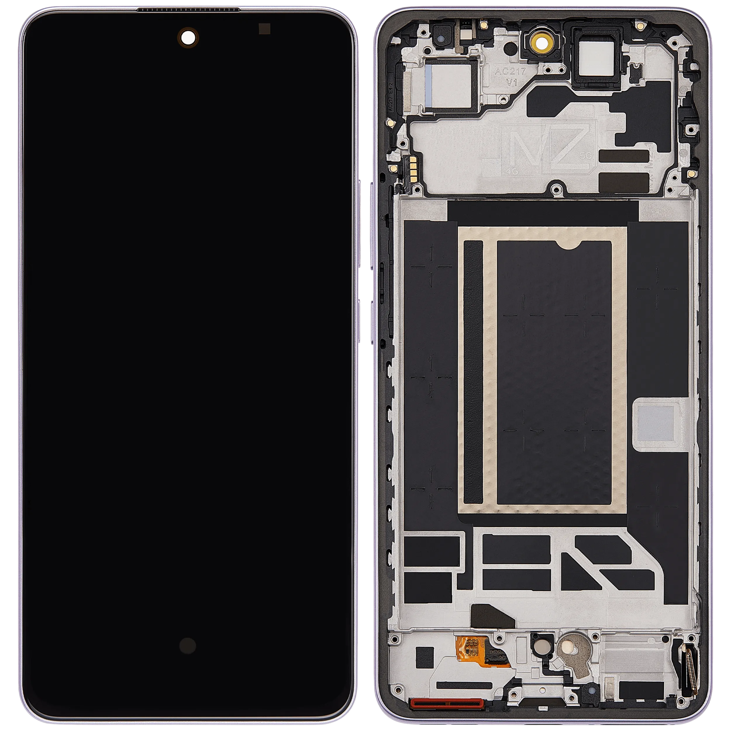 OLED Display mit Rahmen für Oppo Reno13 F 4G / 5G (professionell aufgearbeitet) (Plume Purple) – Bild 2
