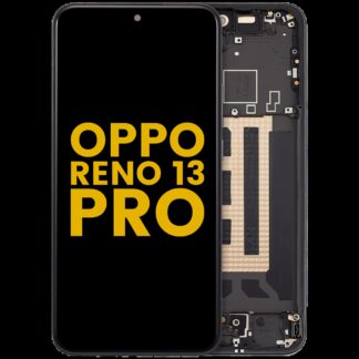 OLED Display mit Rahmen für Oppo Reno 13 Pro (professionell aufgearbeitet) (Graphite Grey)
