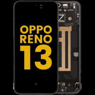 OLED Display mit Rahmen für OPPO Reno 13 (professionell aufgearbeitet) (Black (Schwarz))