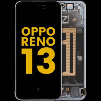 OLED Display mit Rahmen für OPPO Reno 13 (professionell aufgearbeitet) (Blue (Blau))