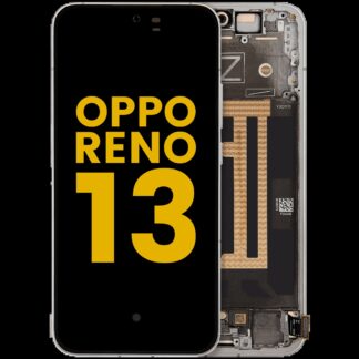 OLED Display mit Rahmen für OPPO Reno 13 (professionell aufgearbeitet) (Plume White)