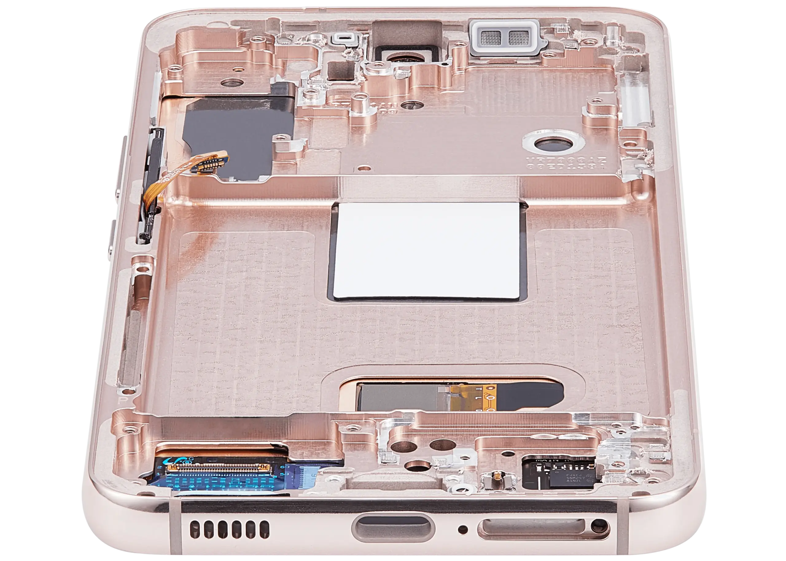 OLED Display mit Rahmen für Samsung Galaxy S22 5G (US & International) (Aftermarket Plus) (Pink Gold) – Bild 2