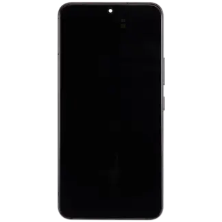 OLED Display mit Rahmen für Samsung Galaxy S22 5G (US & International) (Aftermarket Plus) (Phantom Black)