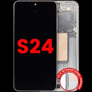 OLED Display mit Rahmen für Samsung Galaxy S24 5G (US & International Version) (Aftermarket Plus) (Jade Green)