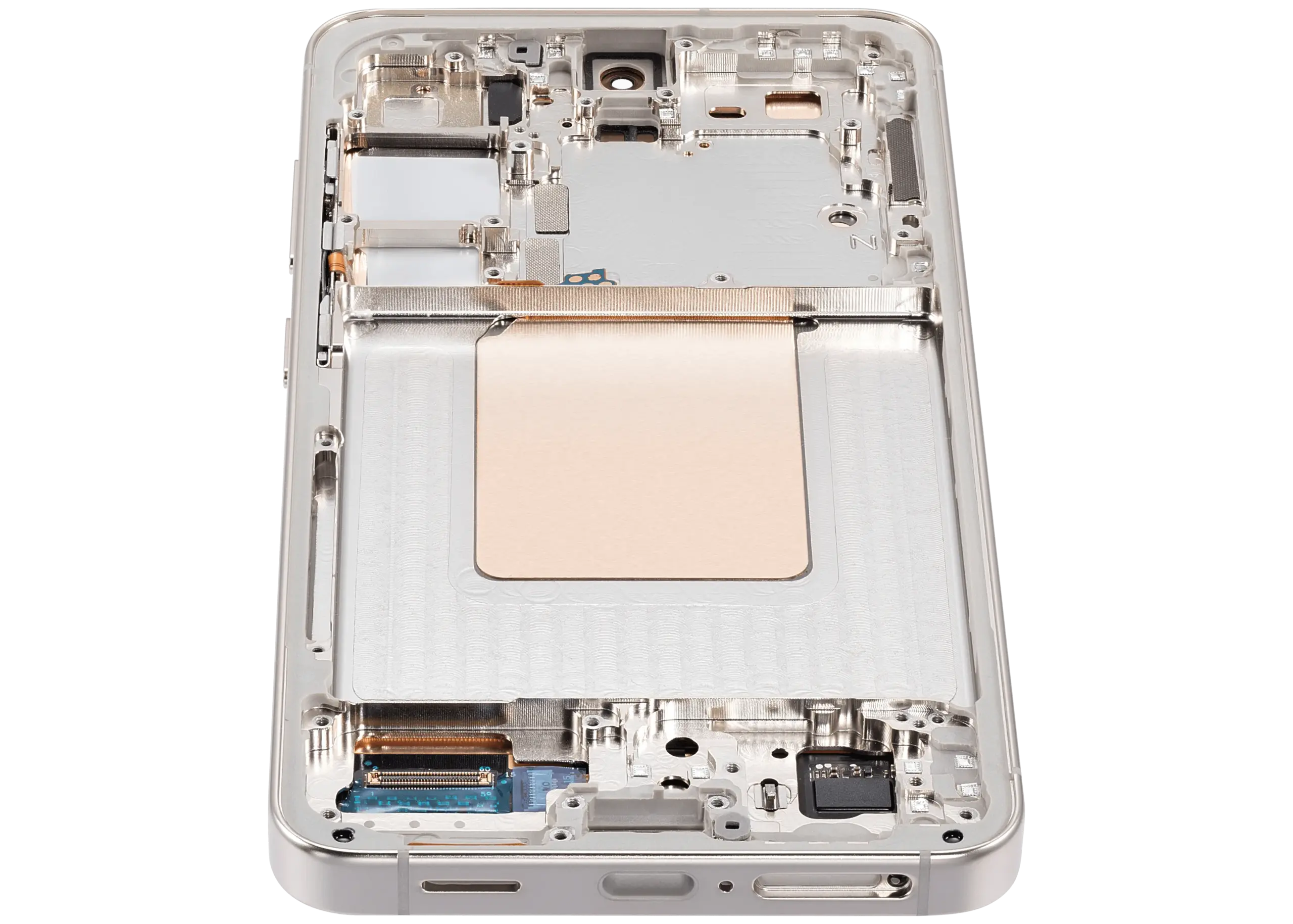 OLED Display mit Rahmen für Samsung Galaxy S24 5G (US & International Version) (Aftermarket Plus) (Amber Yellow) – Bild 3