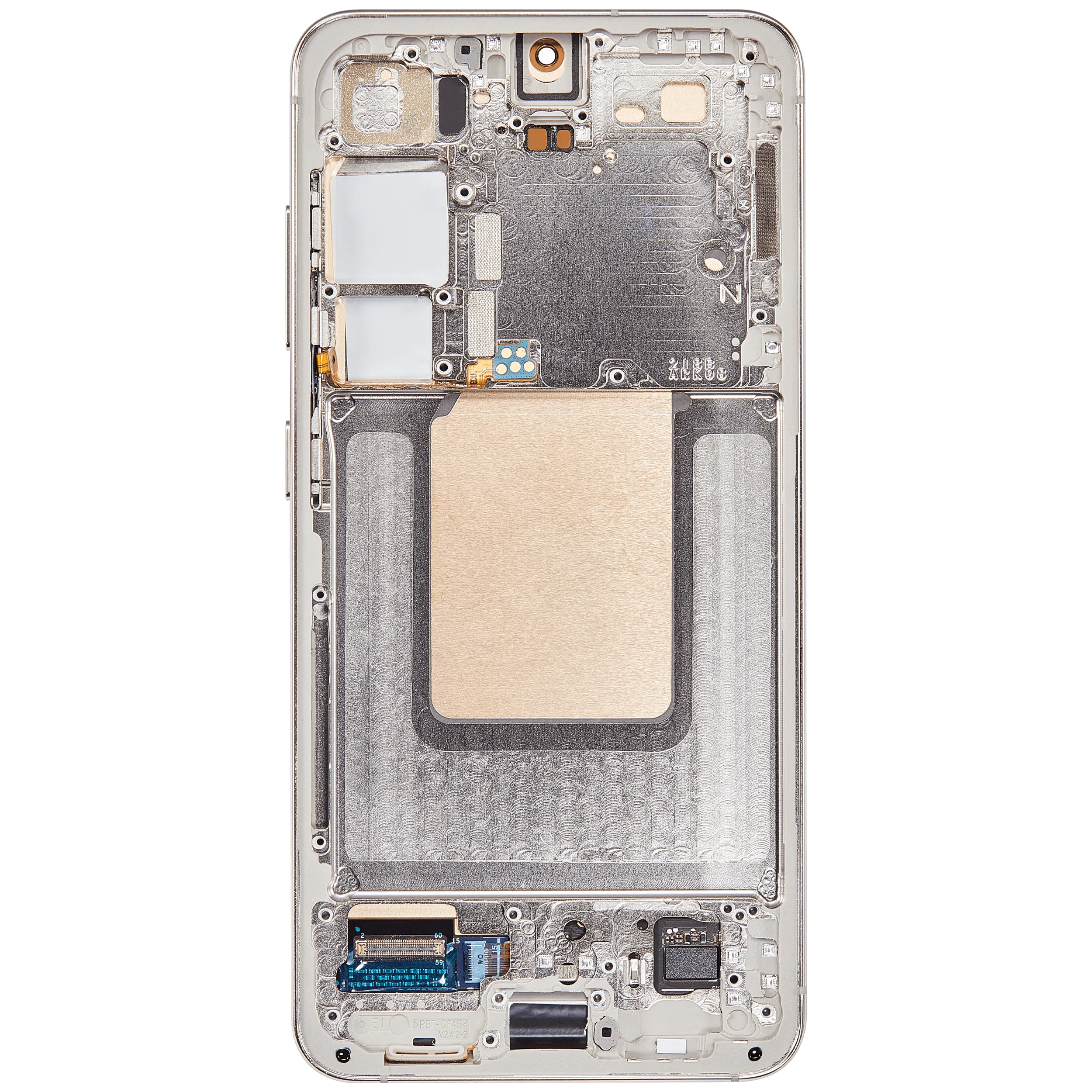 OLED Display mit Rahmen für Samsung Galaxy S24 5G (US & International Version) (Aftermarket Plus) (Amber Yellow) – Bild 4