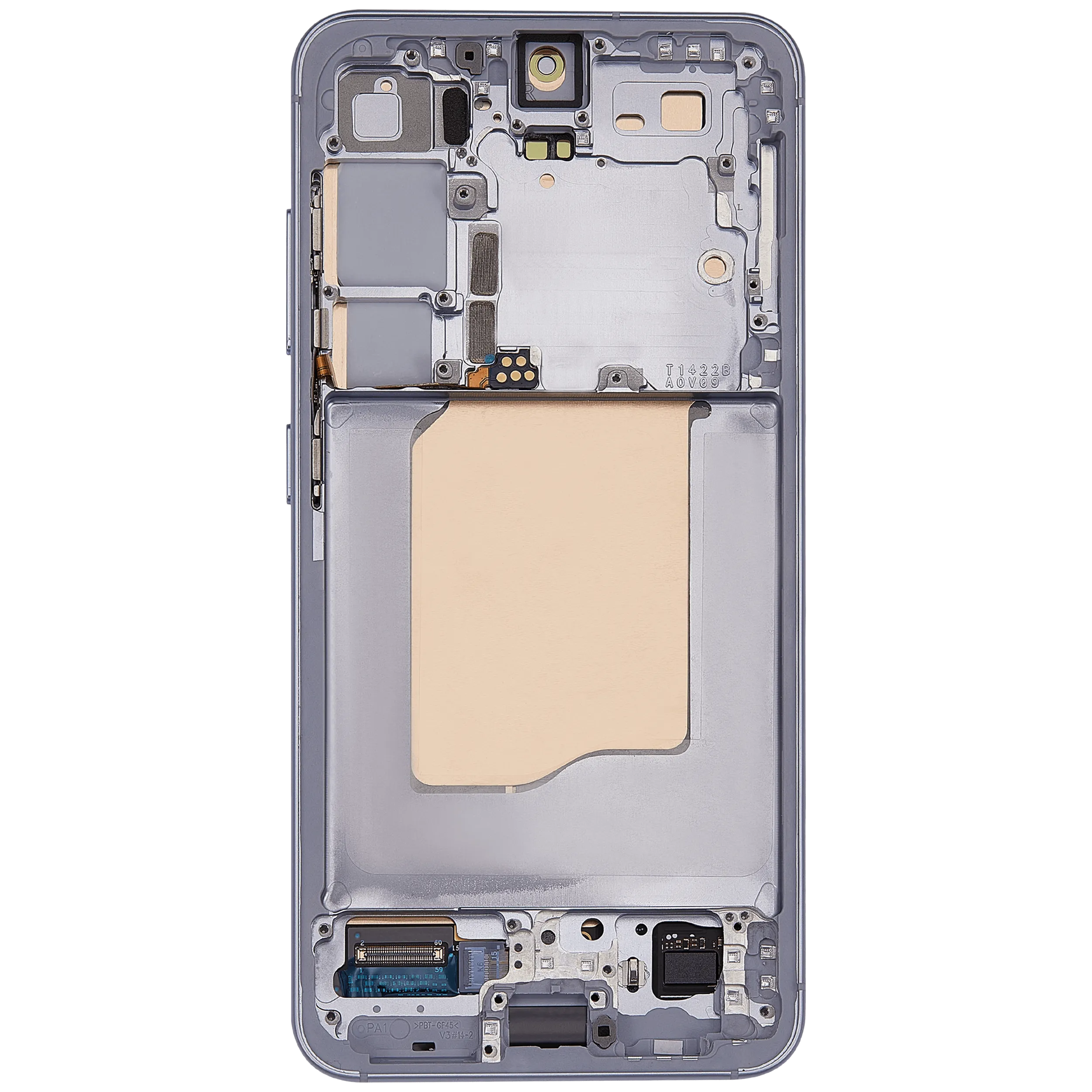 OLED Display mit Rahmen für Samsung Galaxy S25 5G (US & International) (Aftermarket Plus) (Icy Blue) – Bild 3