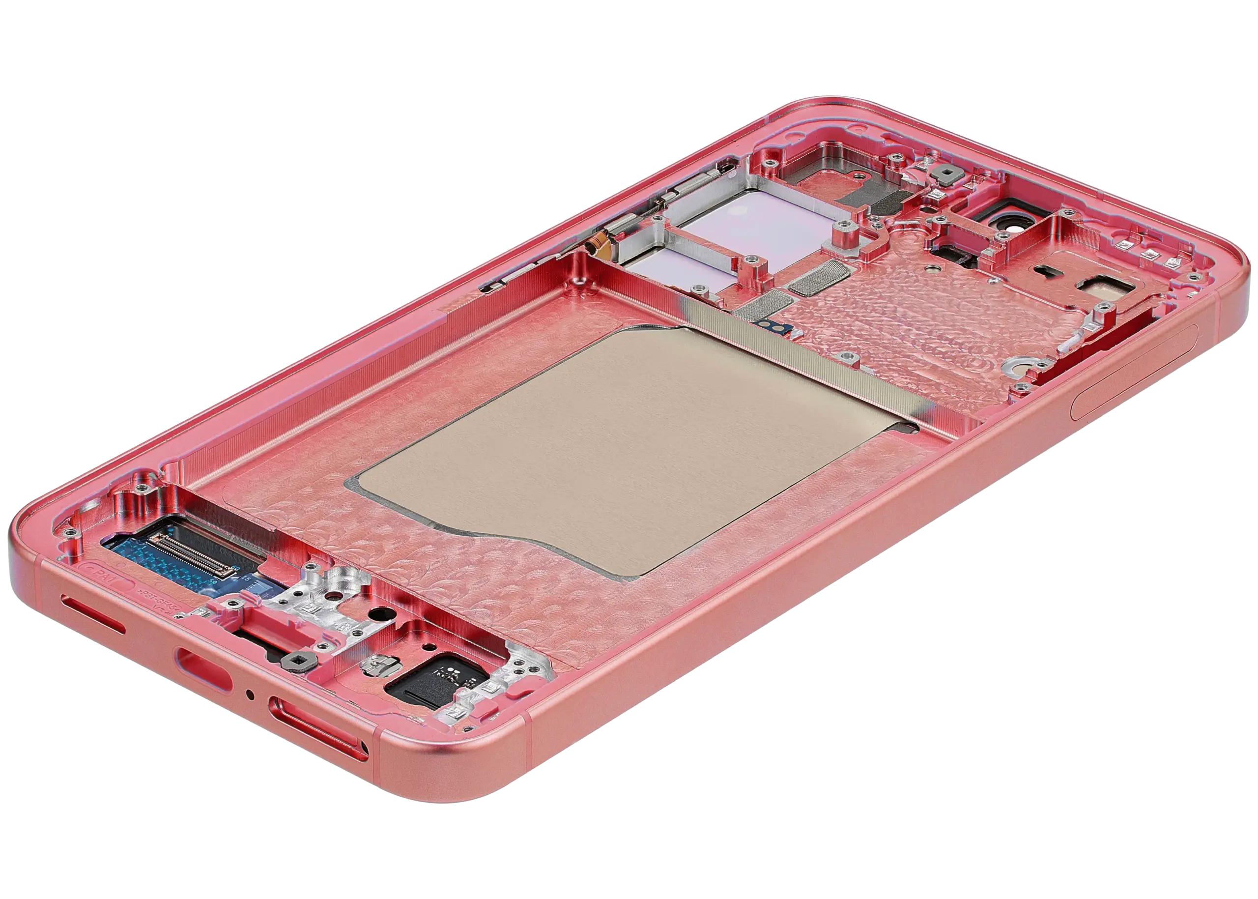 OLED Display mit Rahmen für Samsung Galaxy S25 5G (US & International) (Aftermarket Plus) (Coral Red) – Bild 3