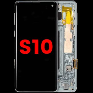 OLED Display mit Rahmen für Samsung Galaxy S10 (Aftermarket Plus) (Prism Green)