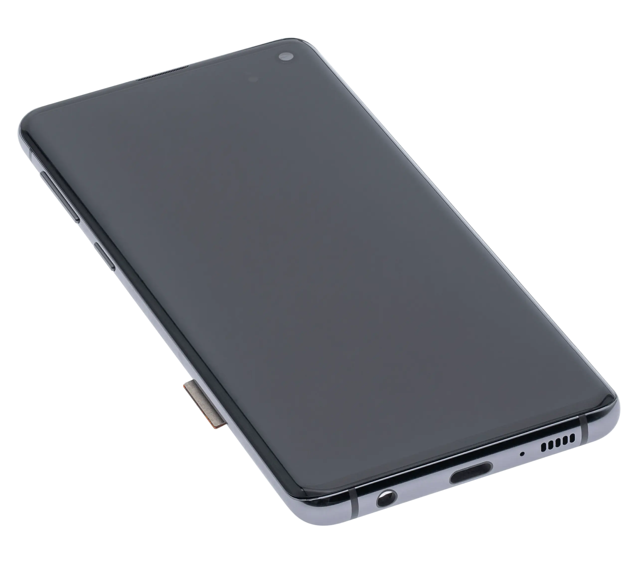 OLED Display mit Rahmen für Samsung Galaxy S10 (Aftermarket Plus) (Prism / Ceramic Black) – Bild 2