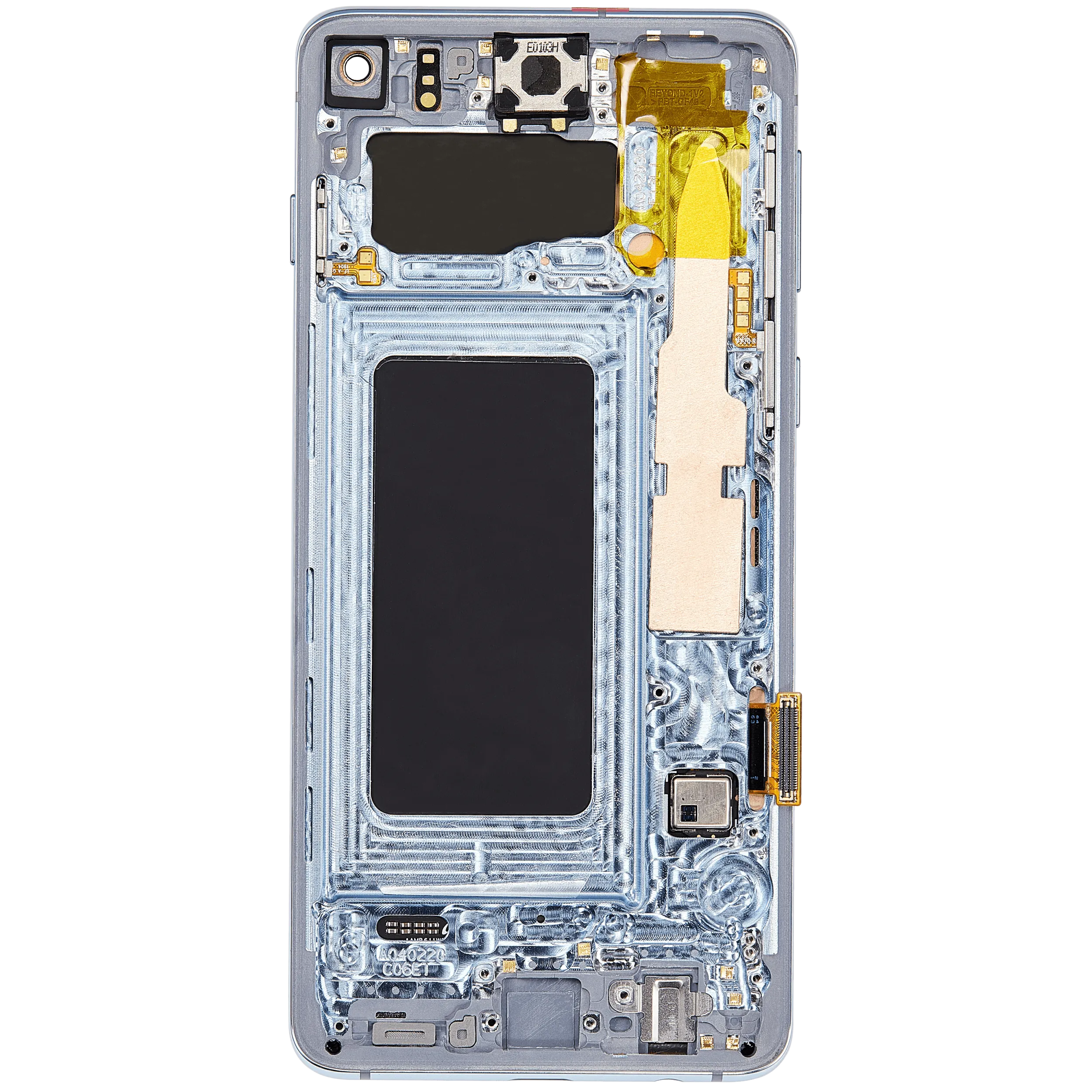 OLED Display mit Rahmen für Samsung Galaxy S10 (Aftermarket Plus) (Prism Blue) – Bild 2