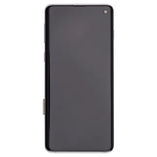 OLED Display mit Rahmen für Samsung Galaxy S10 (Aftermarket Plus) (Prism White)
