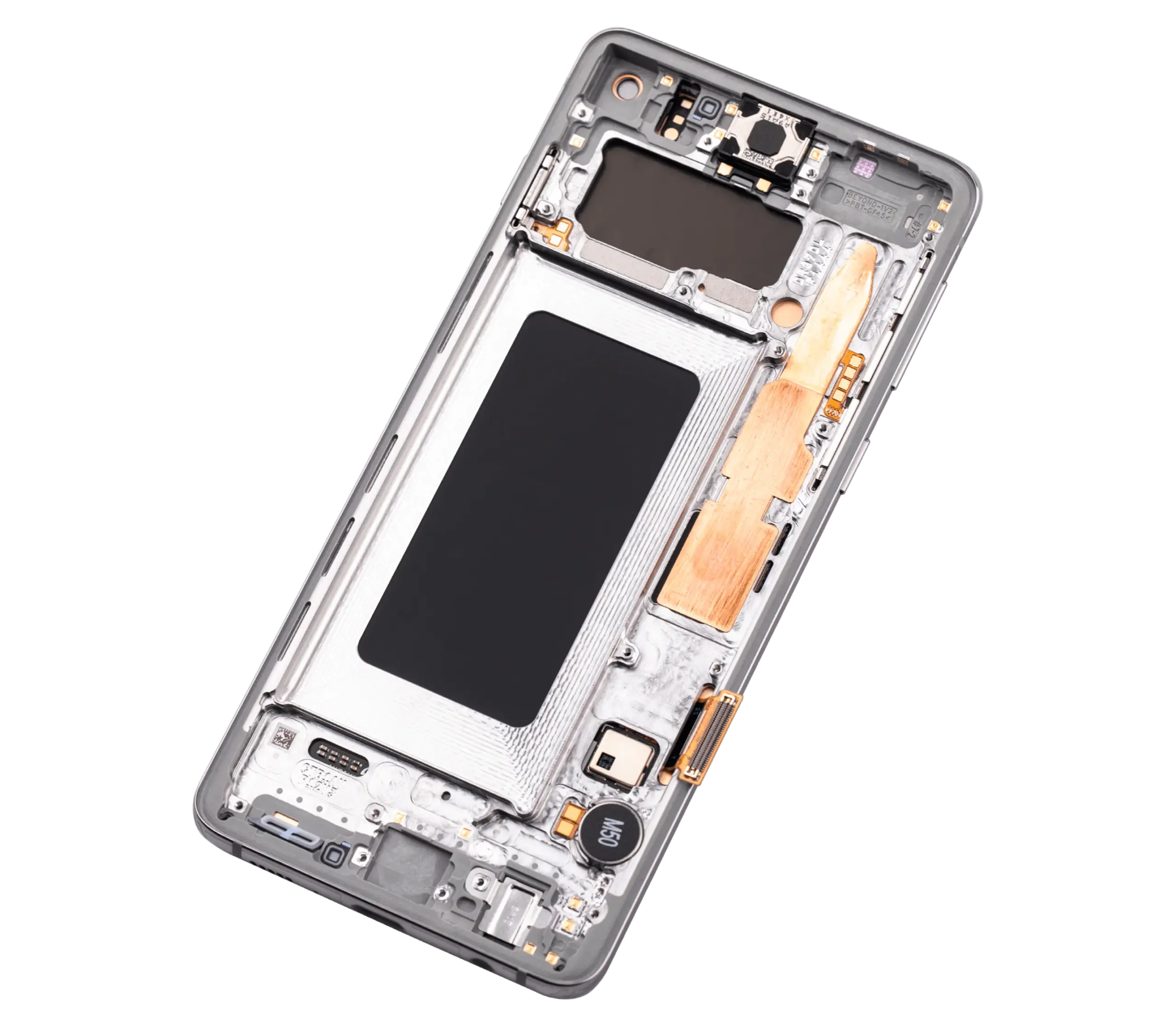 OLED Display mit Rahmen für Samsung Galaxy S10 (Aftermarket Plus) (Prism White) – Bild 3