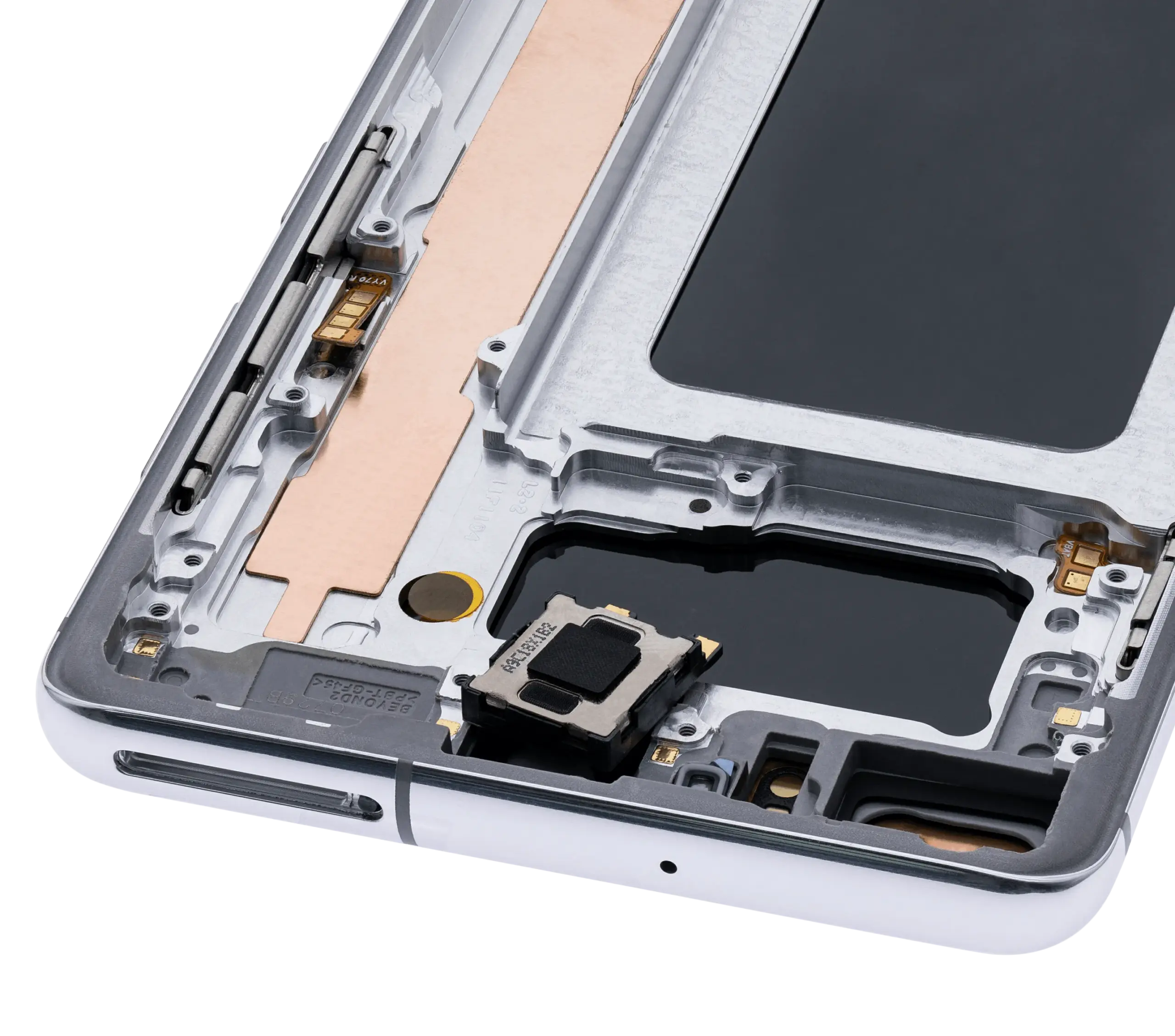 OLED Display mit Rahmen für Samsung Galaxy S10 Plus (Aftermarket Plus) (Prism White) – Bild 3