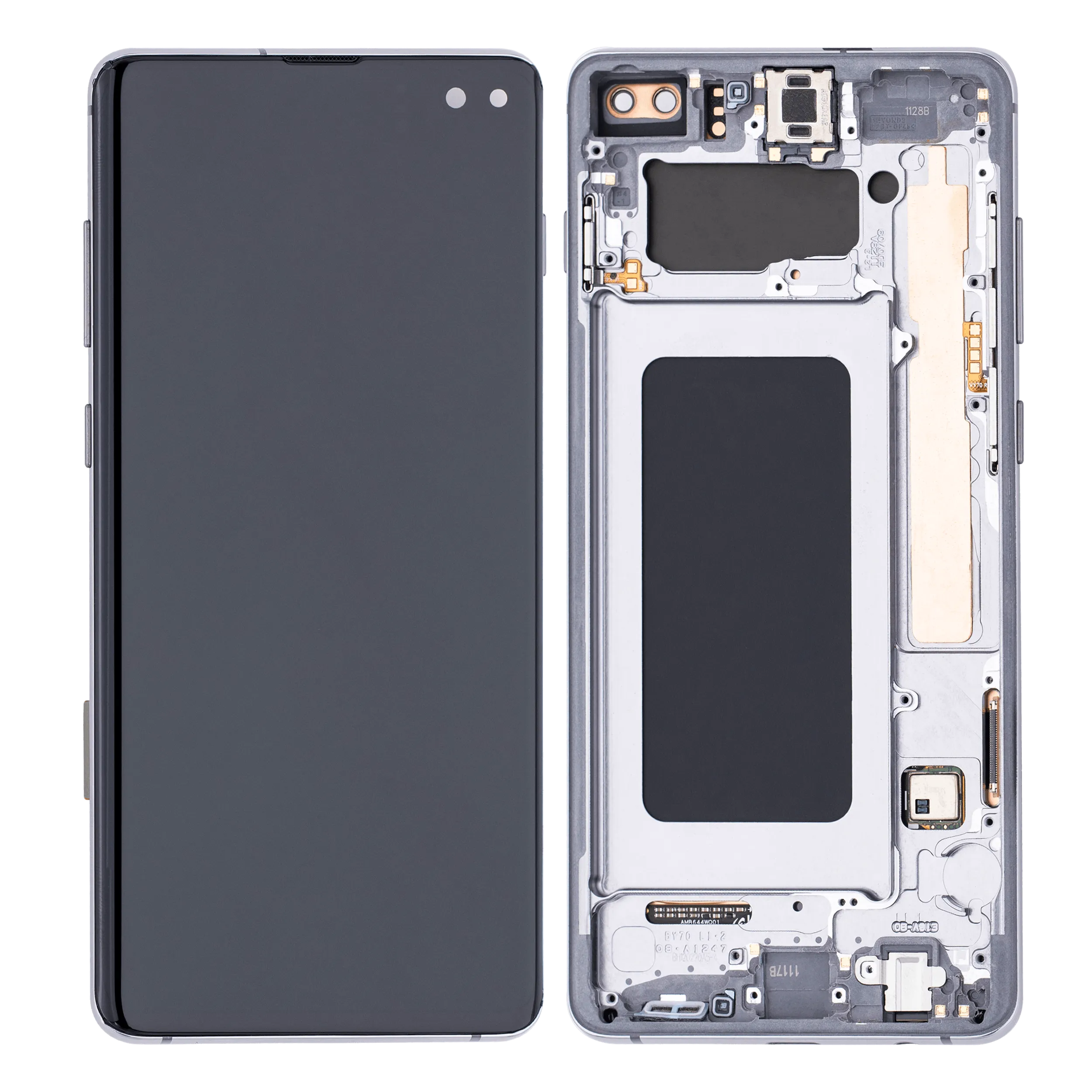 OLED Display mit Rahmen für Samsung Galaxy S10 Plus (Aftermarket Plus) (Prism / Ceramic Black) – Bild 3
