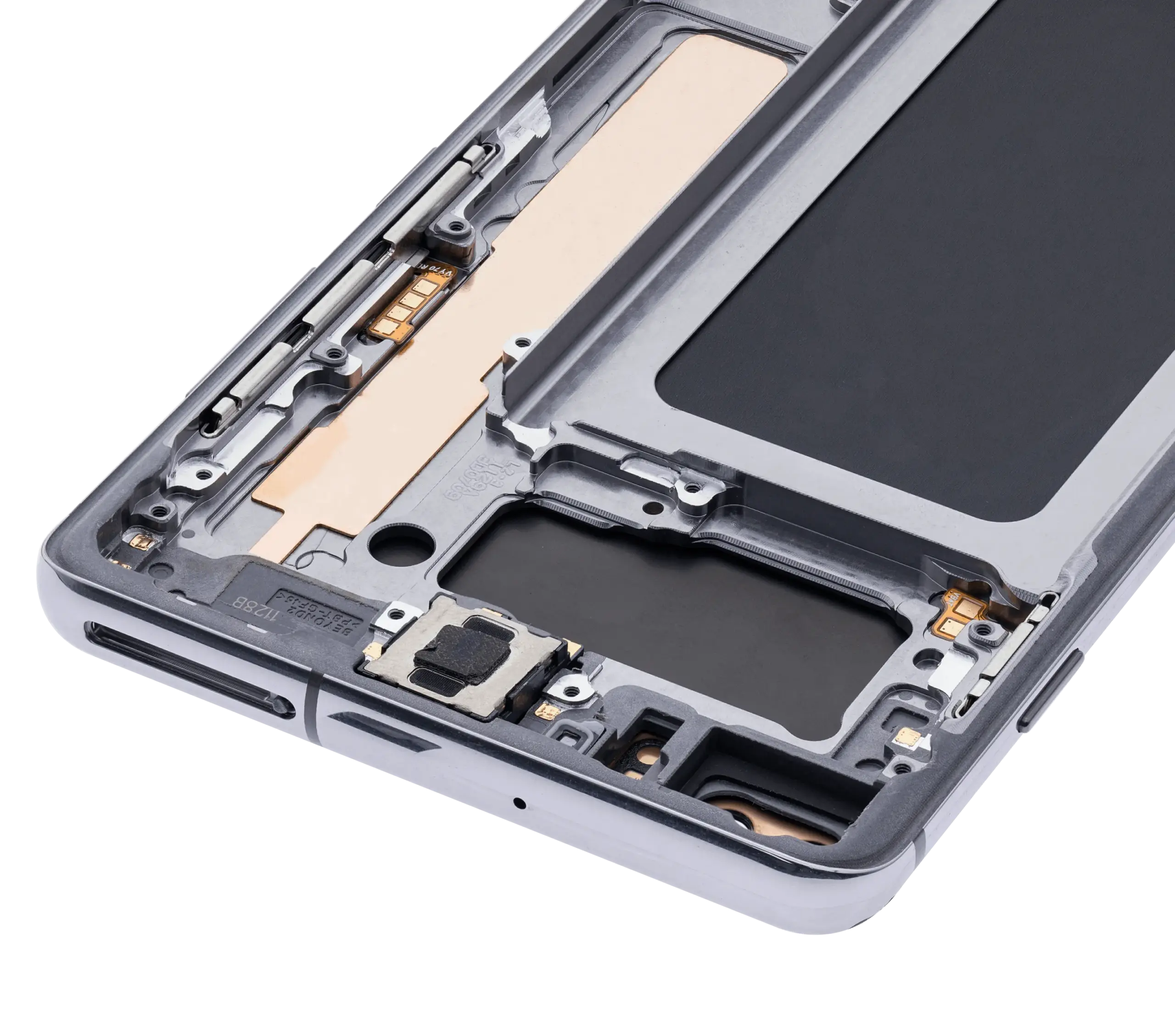 OLED Display mit Rahmen für Samsung Galaxy S10 Plus (Aftermarket Plus) (Prism / Ceramic Black) – Bild 4