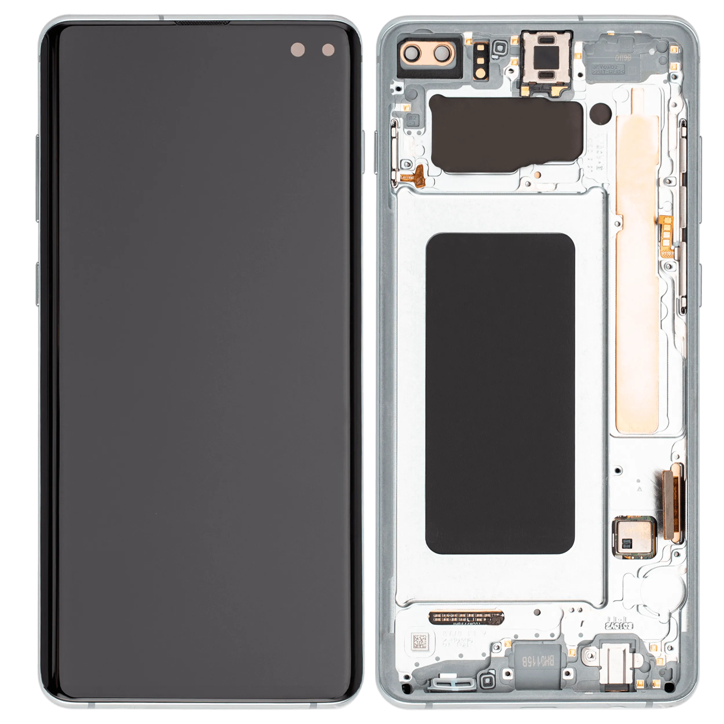OLED Display mit Rahmen für Samsung Galaxy S10 Plus (Aftermarket Plus) (Prism Green) – Bild 3