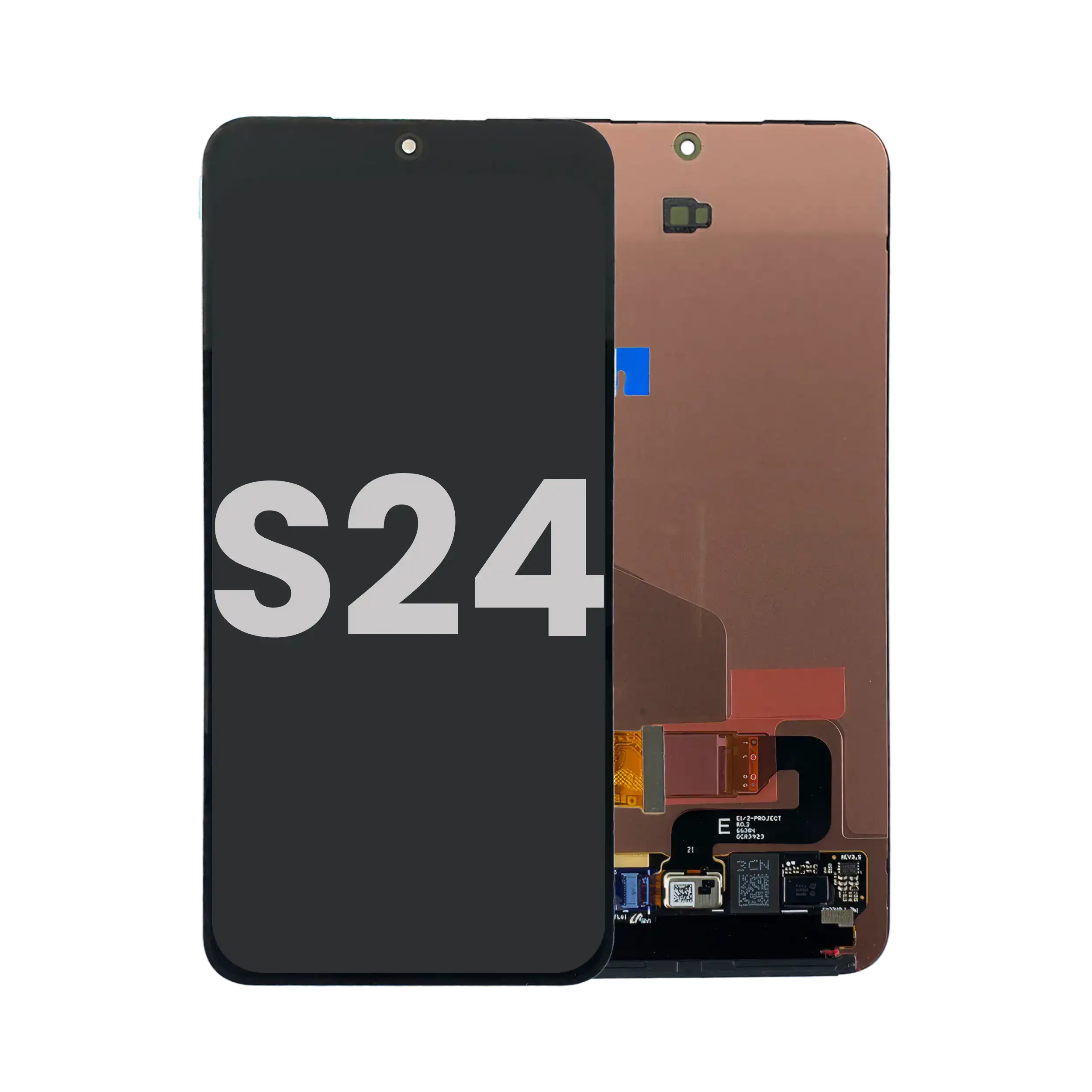 OLED Display mit Rahmen für Samsung Galaxy S24 5G (US & International Version) (Aftermarket Plus) (Sandstone Orange) – Bild 2